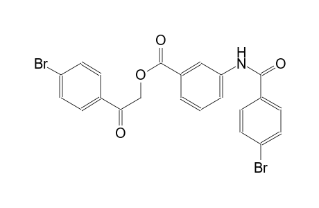 benzoic acid, 3-[(4-bromobenzoyl)amino]-, 2-(4-bromophenyl)-2-oxoethyl ester
