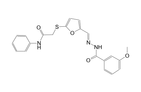 benzoic acid, 3-methoxy-, 2-[(E)-[5-[[2-oxo-2-(phenylamino)ethyl]thio]-2-furanyl]methylidene]hydrazide
