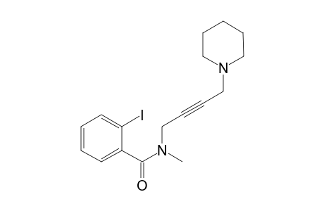 N-[4'-(1"-Piperidinyl)but-2'-yny)-N-methyl-2-iodobenzylamide