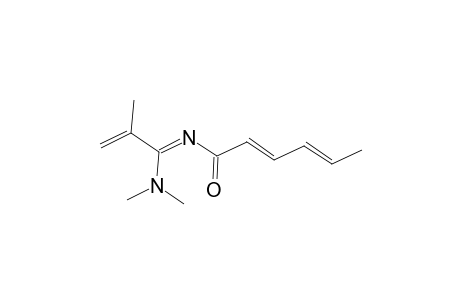 2,4-Hexadienamide, N-[1-(dimethylamino)-2-methyl-2-propenylidene]-