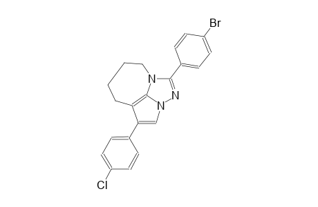 1-(4-bromophenyl)-4-(4-chlorophenyl)-5,6,7,8-tetrahydro-2,2a,8a-triazacyclopenta[cd]azulene