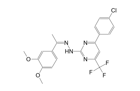 (1Z)-1-(3,4-dimethoxyphenyl)ethanone [4-(4-chlorophenyl)-6-(trifluoromethyl)-2-pyrimidinyl]hydrazone
