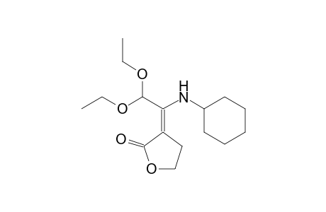 2-[1-(N-Cyclohexylamino)-2,2-diethoxyethylidene]butyrolactone