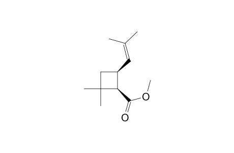 Cyclobutanecarboxylic acid, 2,2-dimethyl-4-(2-methyl-1-propenyl)-, methyl ester, cis-(.+-.)-