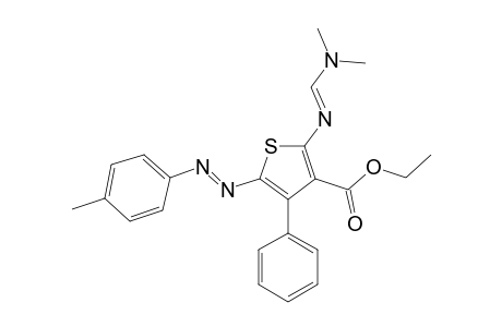 ETHYL-2-[(DIMETHYLAMINO)-METHYLENEAMINO]-4-PHENYL-5-(PARA-TOLYLAZO)-THIOPHENE-3-CARBOXYLATE