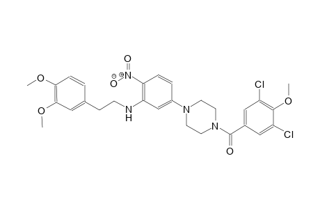 5-[4-(3,5-dichloro-4-methoxybenzoyl)-1-piperazinyl]-N-[2-(3,4-dimethoxyphenyl)ethyl]-2-nitroaniline