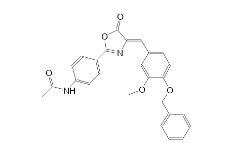 N-(4-{(4Z)-4-[4-(benzyloxy)-3-methoxybenzylidene]-5-oxo-4,5-dihydro-1,3-oxazol-2-yl}phenyl)acetamide