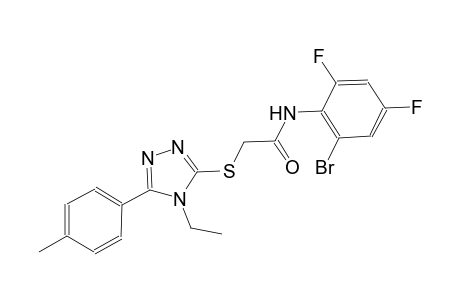 N-(2-bromo-4,6-difluorophenyl)-2-{[4-ethyl-5-(4-methylphenyl)-4H-1,2,4-triazol-3-yl]sulfanyl}acetamide
