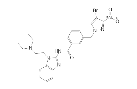 3-[(4-bromo-3-nitro-1H-pyrazol-1-yl)methyl]-N-{1-[2-(diethylamino)ethyl]-1H-benzimidazol-2-yl}benzamide