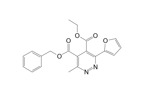 3-(2-furyl)-6-methyl-pyridazine-4,5-dicarboxylic acid O5-(benzyl) O4-ethyl ester