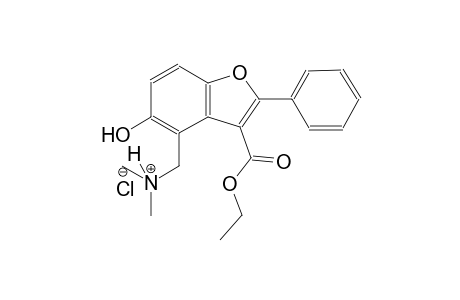 4-benzofuranmethanaminium, 3-(ethoxycarbonyl)-5-hydroxy-N,N-dimethyl-2-phenyl-, chloride