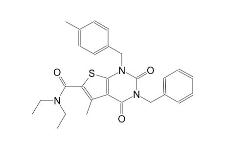 thieno[2,3-d]pyrimidine-6-carboxamide, N,N-diethyl-1,2,3,4-tetrahydro-5-methyl-1-[(4-methylphenyl)methyl]-2,4-dioxo-3-(phenylmethyl)-
