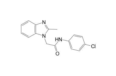 1H-1,3-Benzimidazole-1-acetamide, N-(4-chlorophenyl)-2-methyl-
