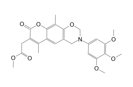 2H,8H-pyrano[3,2-g][1,3]benzoxazine-7-acetic acid, 3,4-dihydro-6,10-dimethyl-8-oxo-3-(3,4,5-trimethoxyphenyl)-, methyl ester