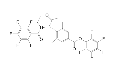 Pentafluorophenyl 2-[(N-pentafluorobenzoyl-N-ethylamino)acetylamino]-1,3-dimethylphenyl-5-carboxylate