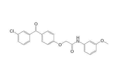 1-{1'-[(N-(3"-Methoxyphenyl)amino)carbonyl]methoxy}-4-(3"'-chlorobenzoyl)benzene