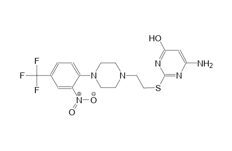 4-pyrimidinol, 6-amino-2-[[2-[4-[2-nitro-4-(trifluoromethyl)phenyl]-1-piperazinyl]ethyl]thio]-