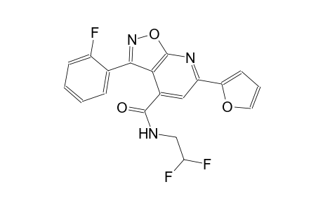 isoxazolo[5,4-b]pyridine-4-carboxamide, N-(2,2-difluoroethyl)-3-(2-fluorophenyl)-6-(2-furanyl)-