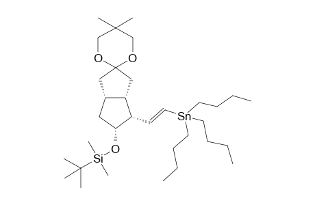 (+)-tert-Butyl{(3a'S,4'S,5'R,6a'R)-4'-[(E)-2-(tributylstannyl)vinyl]hexahydro-5,5-dimethyl-1'H-spiro[1,3]dioxane-2,2'-pentalene]-5'-yloxy}dimethylsilane