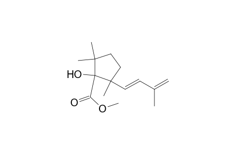 Cyclopentanecarboxylic acid, 1-hydroxy-2,2,5-trimethyl-5-(3-methyl-1,3-butadienyl)-, methyl ester