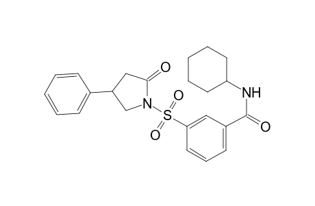 Benzamide, N-cyclohexyl-3-[(2-oxo-4-phenyl-1-pyrrolidinyl)sulfonyl]-