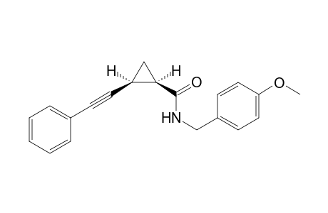 N-(4-Methoxybenzyl)-(1R*,2S*)-2-(phenylethynyl)cyclopropanecarboxamide