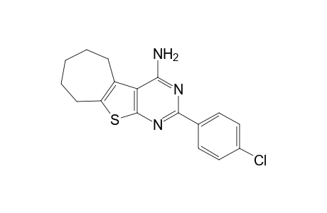 4-amino-2-(p-chlorophenyl)-6,7,8,9-tetrahydro-5H-cyclohepta[4,5]thieno[2,3-d]pyrimidine