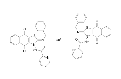 Bis[((Z)-N-(2-benzylimino)-4,9-dioxonaphtho[2,3-d]thiazol-3(2H,4H,9H)-yl)-picolinamido(1-)N,N,N]copper(II)