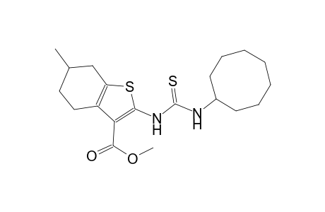 methyl 2-{[(cyclooctylamino)carbothioyl]amino}-6-methyl-4,5,6,7-tetrahydro-1-benzothiophene-3-carboxylate