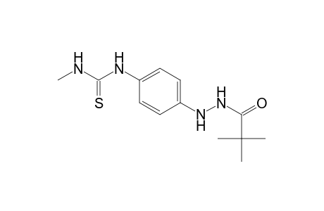 Propanoic acid, 2,2-dimethyl-, 2-[4-[[(methylamino)thioxomethyl]amino]phenyl]hydrazide