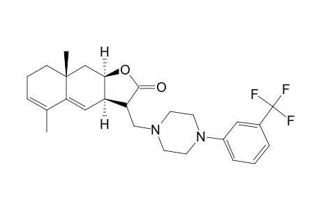 (3aR,8aR,9aR)-5,8a-dimethyl-3-[[4-[3-(trifluoromethyl)phenyl]-1-piperazinyl]methyl]-3,3a,7,8,9,9a-hexahydrobenzo[f]benzofuran-2-one