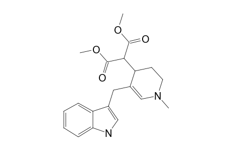 4-[BIS-(METHOXYCARBONYL)-METHYL]-3-(3-INDOLYLMETHYL)-1-METHYL-1,4,5,6-TETRAHYDROPYRIDINE