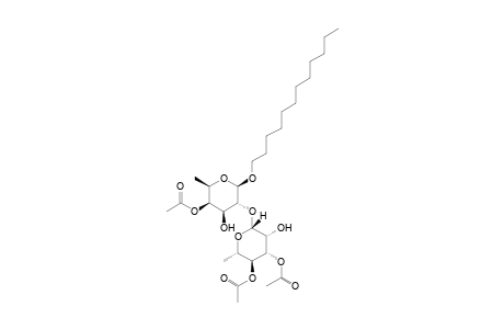 Dodecyl 4-O-Acetyl-6-deoxy-2-O-(3,4-di-O-acetyl-6-deoxy-.alpha.-l-mannopyranosyl)-.beta.-D-galactopyranoside