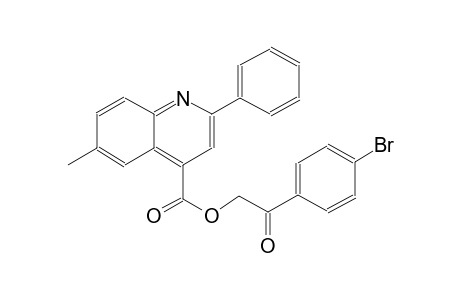 4-quinolinecarboxylic acid, 6-methyl-2-phenyl-, 2-(4-bromophenyl)-2-oxoethyl ester