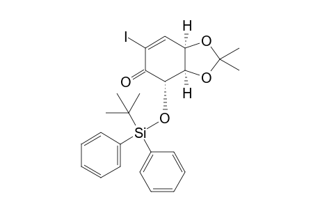 4-[[(1",1"-Dimethylethyl)diphenylsilyl]oxy}-3a,7a-dihydro-6-iodo-2,2-dimethyl-1,3-benzodioxol-5(4H)-one