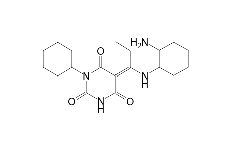 (5E)-5-[1-[(2-aminocyclohexyl)amino]propylidene]-1-cyclohexyl-1,3-diazinane-2,4,6-trione