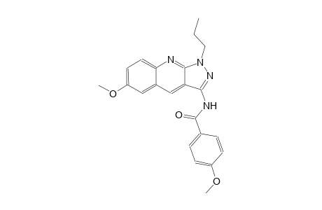 4-methoxy-N-(6-methoxy-1-propyl-1H-pyrazolo[3,4-b]quinolin-3-yl)benzamide