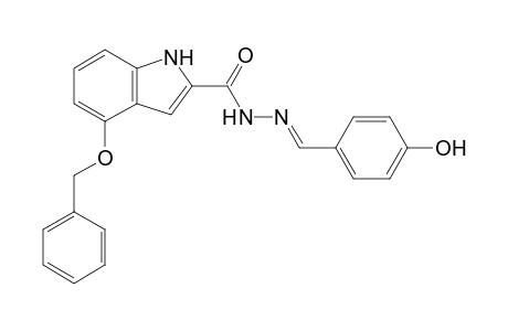 4-(Benzyloxy)-1H-indole-2-carboxylic acid - N(2)-(4'-Hydroxybenzylidene)-hydrazide