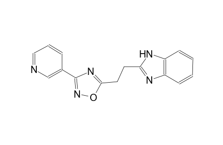 1H-benzimidazole, 2-[2-[3-(3-pyridinyl)-1,2,4-oxadiazol-5-yl]ethyl]-