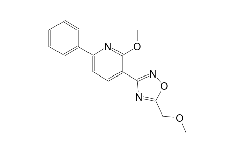 2-methoxy-3-[5-(methoxymethyl)-1,2,4-oxadiazol-3-yl]-6-phenylpyridine