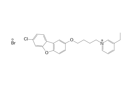 Pyridinium, 1-[4-[(7-chloro-2-dibenzofuranyl)oxy]butyl]-3-ethyl-, bromide