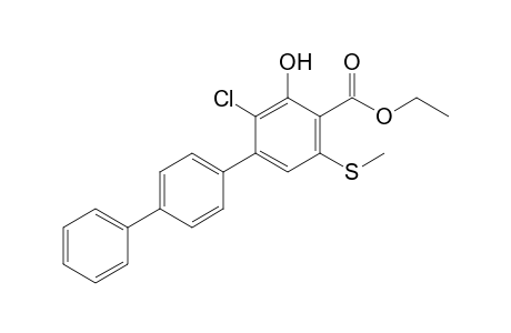 Ethyl 3-chloro-2-hydroxy-4-biphenyl-6-(methylthio)benzoate