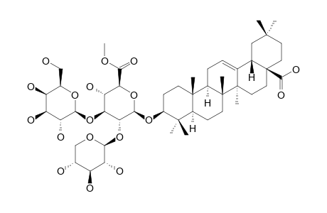OLEANOLIC-ACID-3-O-[BETA-D-XYLOPYRANOSYL-(1->2)]-[BETA-D-GALACTOPYRANOSYL-(1->3)]-BETA-D-GLUCURONOPYRANOSIDE