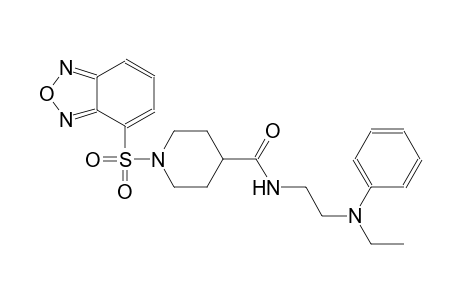 1-(2,1,3-benzoxadiazol-4-ylsulfonyl)-N-[2-(ethylanilino)ethyl]-4-piperidinecarboxamide