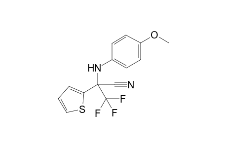 3,3,3-Trifluoro-2-((4-methoxyphenyl)amino)-2-(thiophen-2-yl)propanenitrile