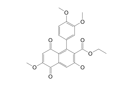 2-METHOXY-5-(3,4-DIMETHOXYPHENYL)-6-ETHOXYCARBONYL-7-HYDROXY-1,4-NAPHTHOQUINONE