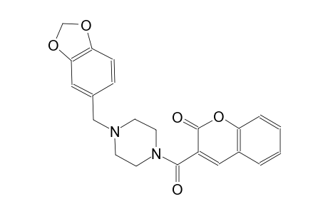 3-{[4-(1,3-benzodioxol-5-ylmethyl)-1-piperazinyl]carbonyl}-2H-chromen-2-one