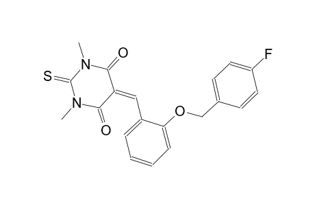 5-{2-[(4-fluorobenzyl)oxy]benzylidene}-1,3-dimethyl-2-thioxodihydro-4,6(1H,5H)-pyrimidinedione