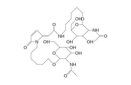 5-(9-<2-Acetamido-2-deoxy-1-D-glu-py>-3-aza-2-oxo-nonylidene)-1-(6-<2-acetamido-2-deoxy-1-glu-py>-hexyl)-dihpyrrol-2-one