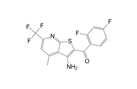[3-amino-4-methyl-6-(trifluoromethyl)thieno[2,3-b]pyridin-2-yl](2,4-difluorophenyl)methanone